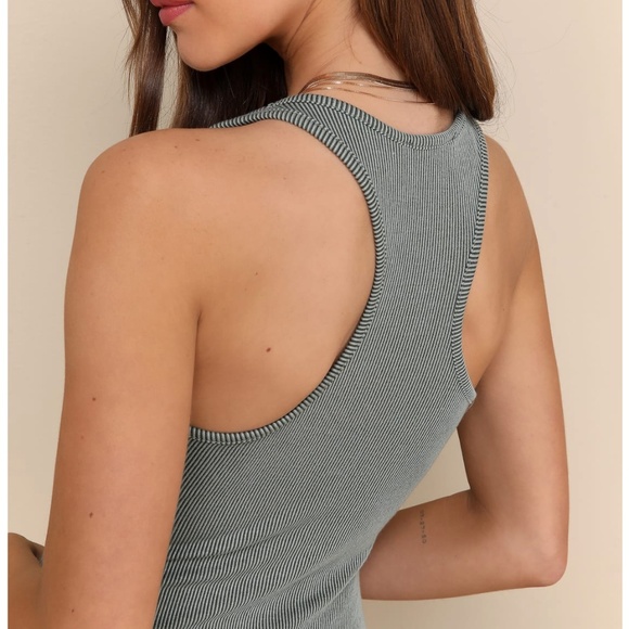 🌫️ Lulu’s “Relaxed but Not Least” Grey Ribbed Sleeveless Maxi Dress | Women’s S - Picture 4 of 8